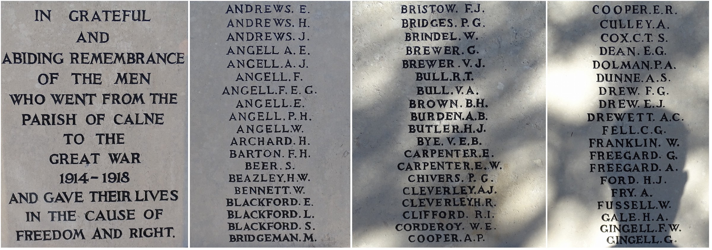 Calne War Memorials Online