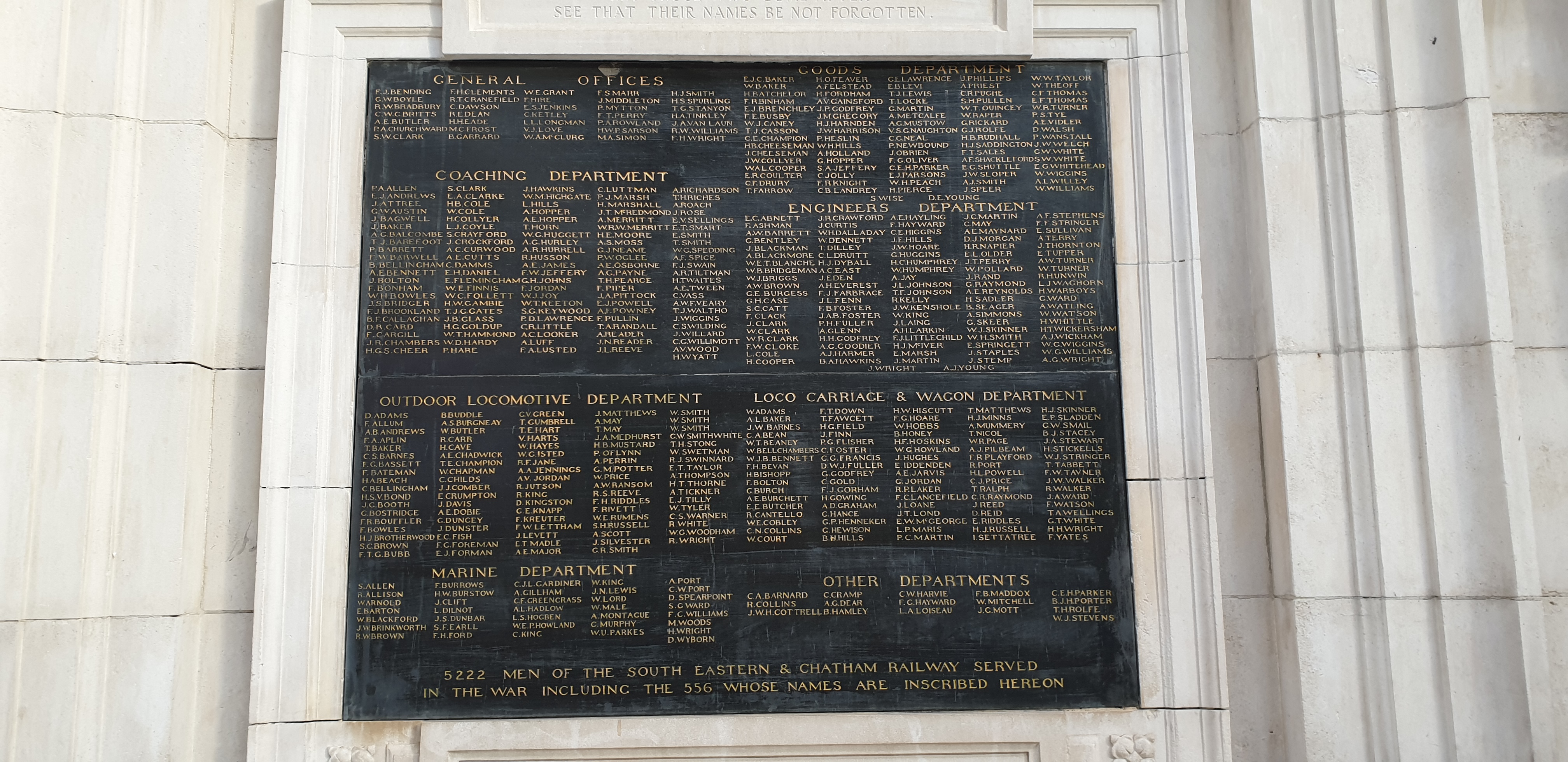 South Eastern And Chatham Railway And Southern Railway War Memorials Online South Eastern And Chatham Railway And Southern Railway War Memorials Online