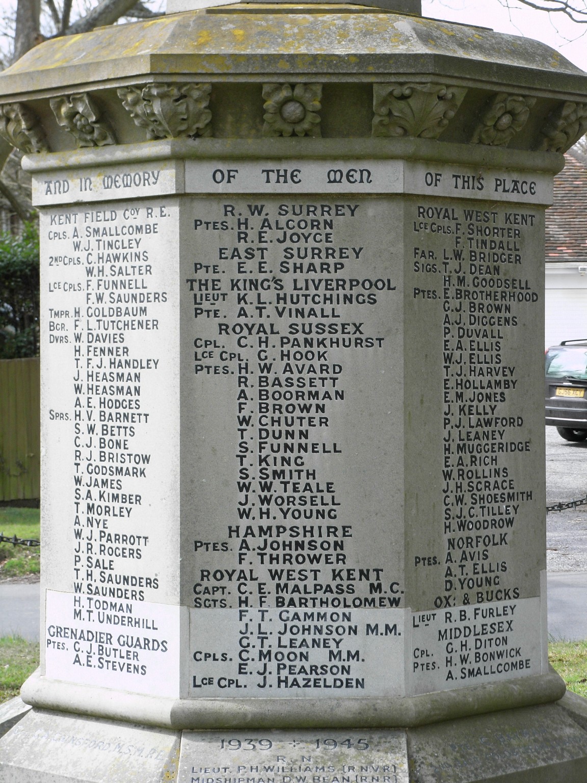 Southborough War Memorial Cross War Memorials Online