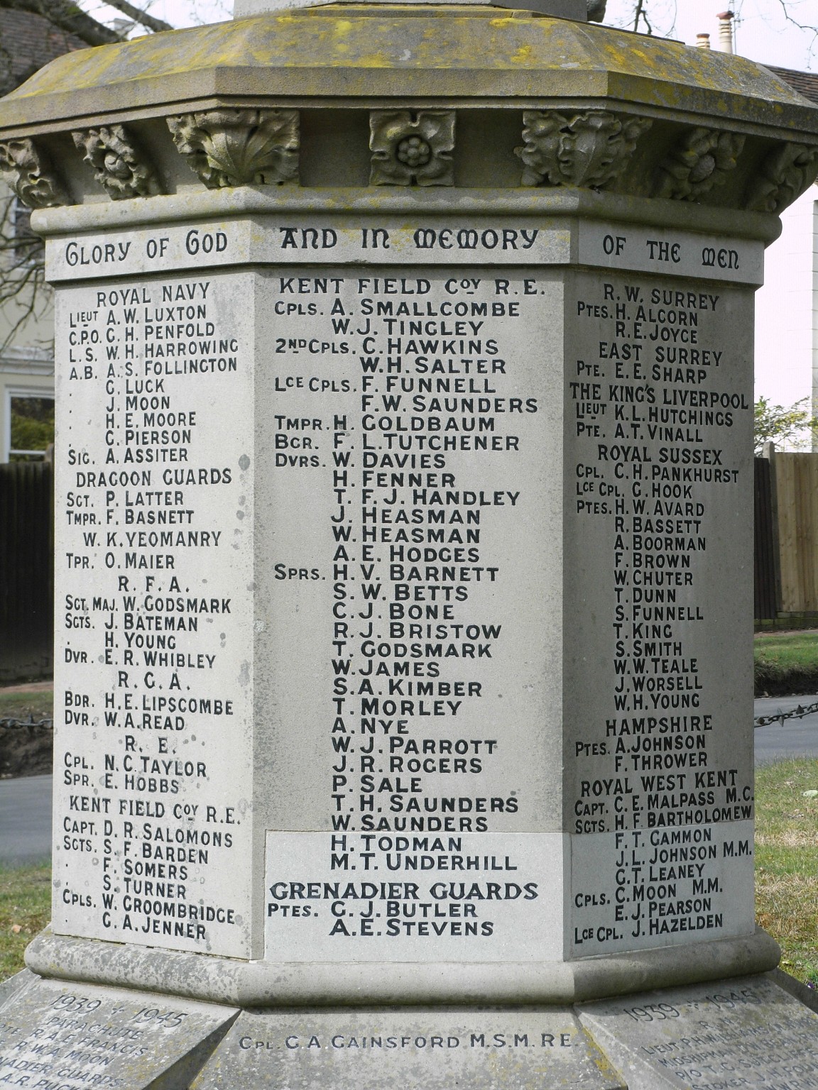 Southborough War Memorial Cross War Memorials Online