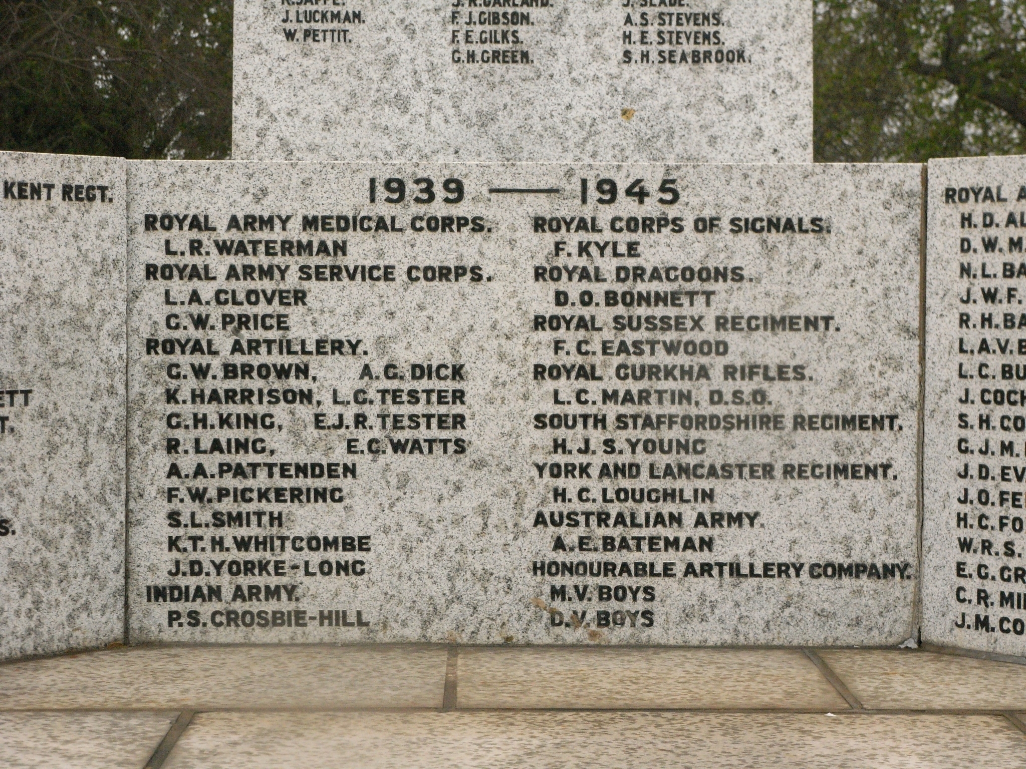 Sevenoaks War Memorials Online