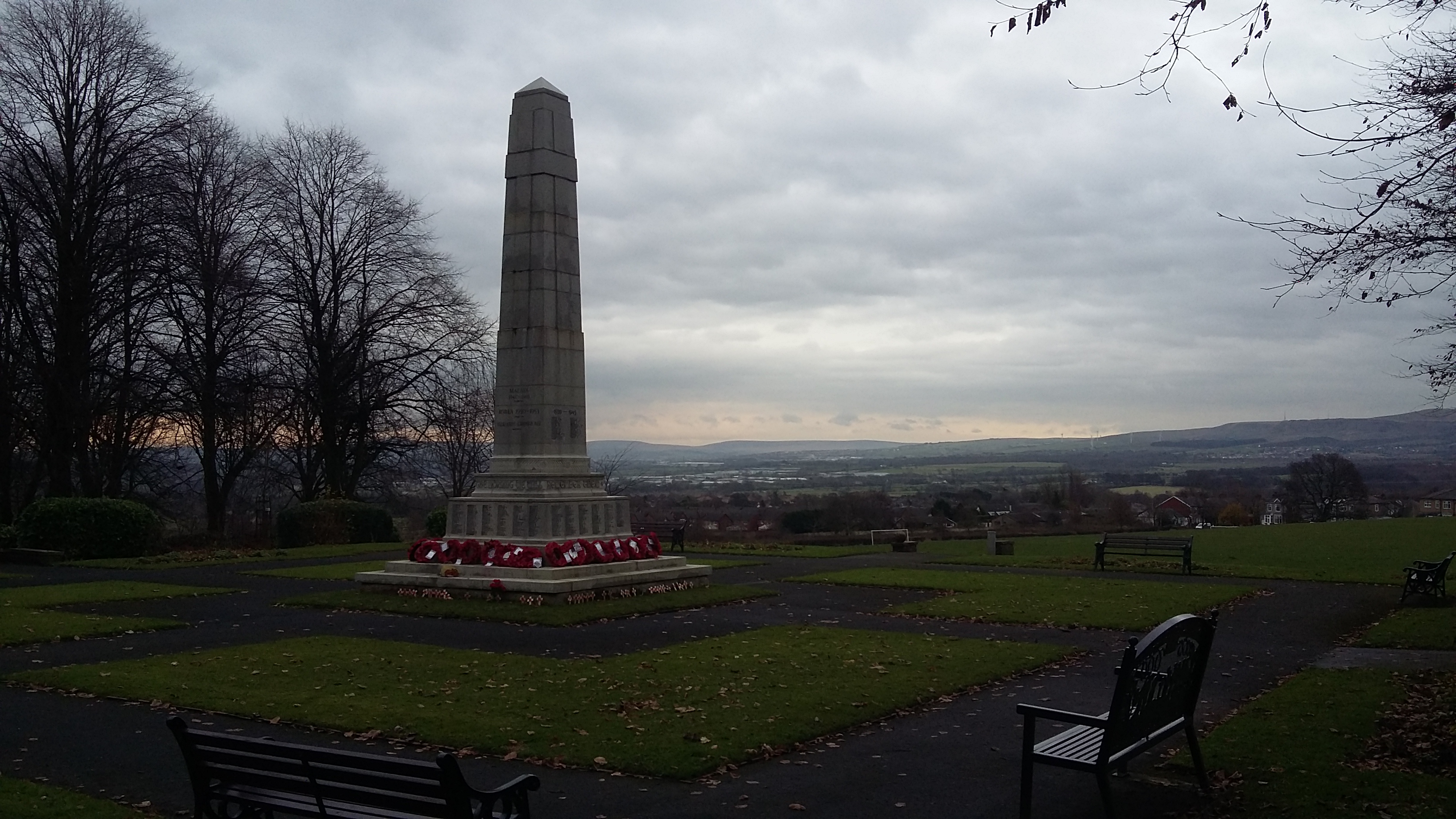 Great Harwood Memorial Park with obelisk War Memorials Online