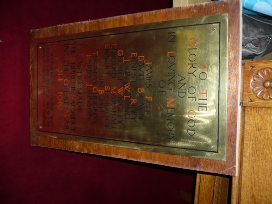 Clitheroe (Waterloo Wesleyan Chapel WWI fallen plaque)