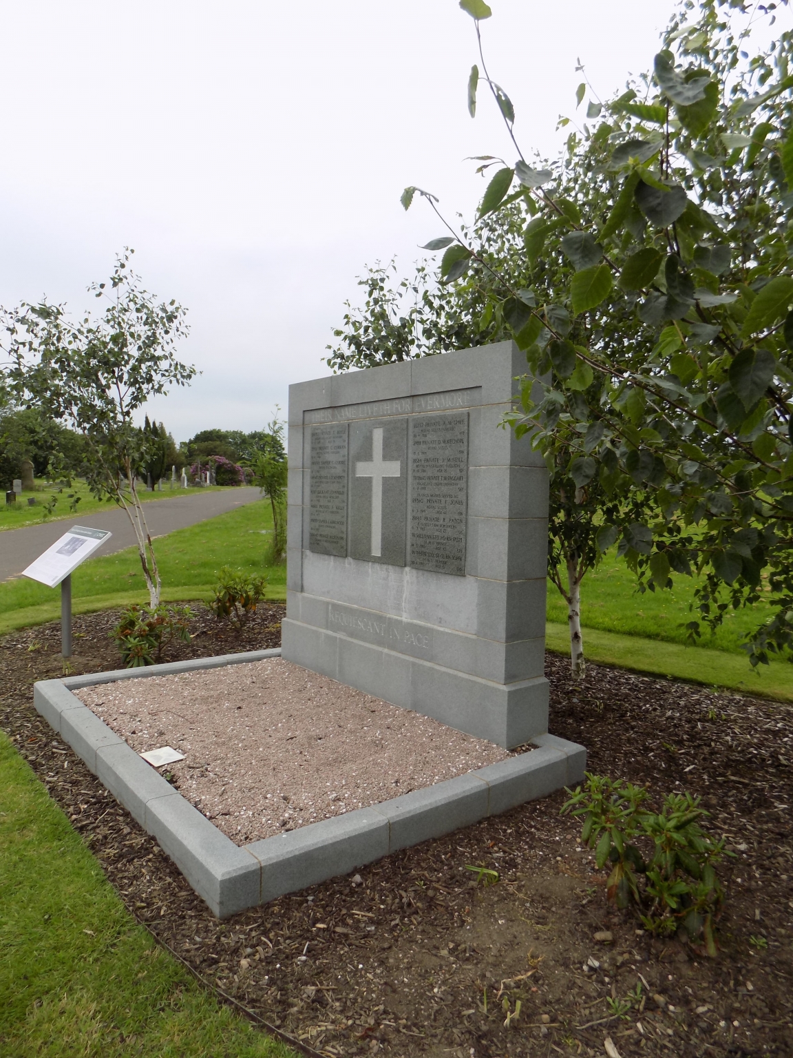 St Kentigern R C Cemetery World War One Memorial War Memorials Online