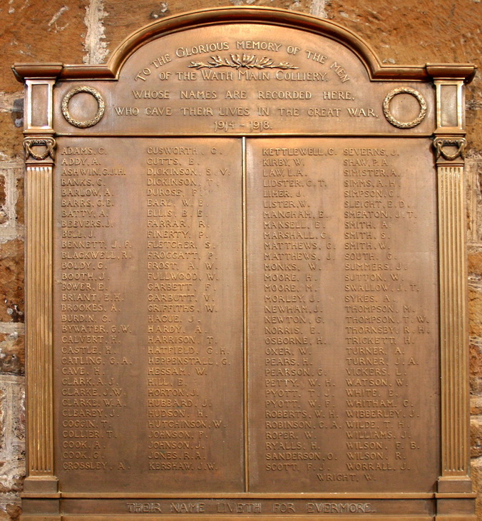 Wath Main Colliery War Memorial