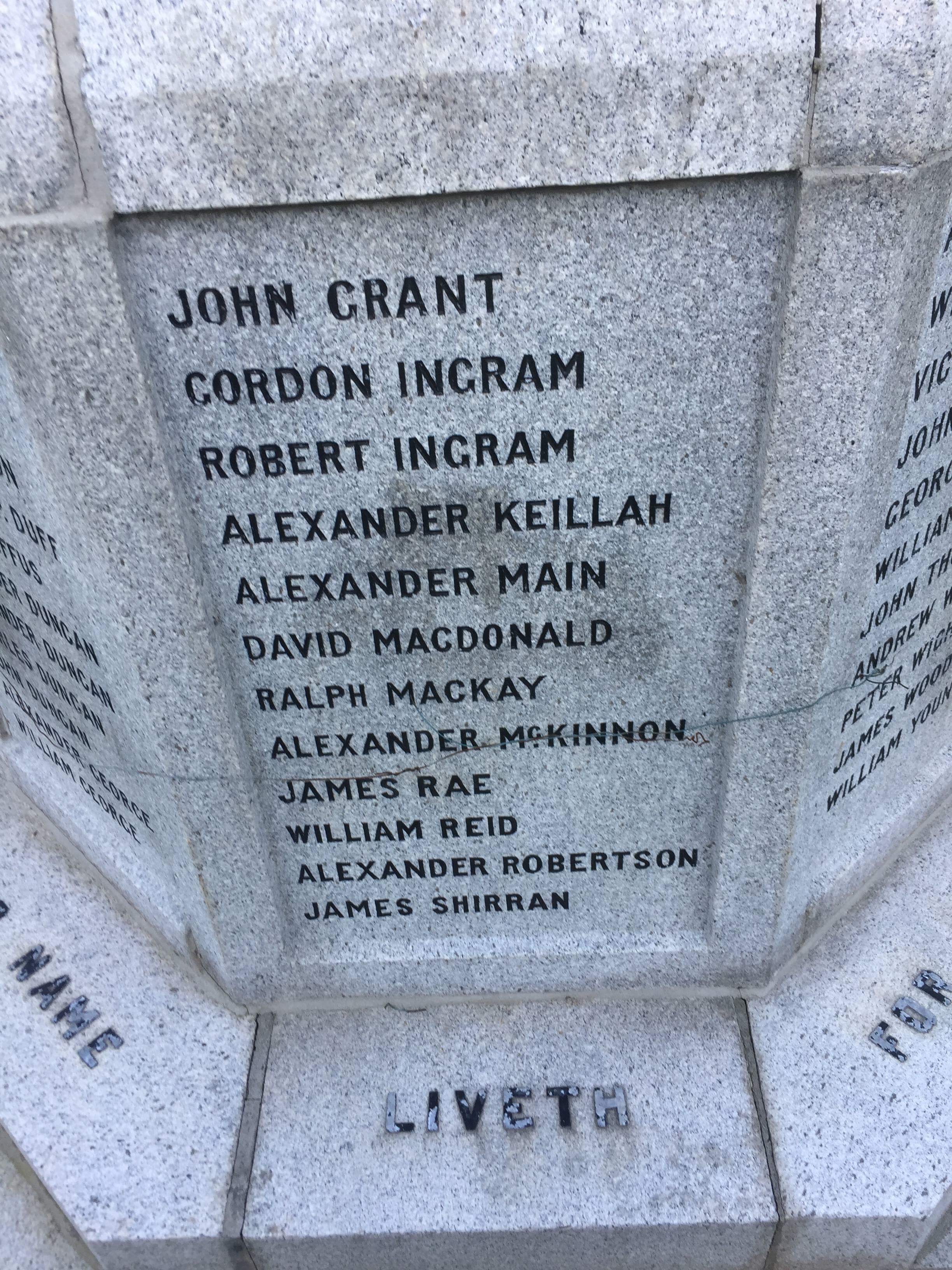 Auchterless War Memorials Online