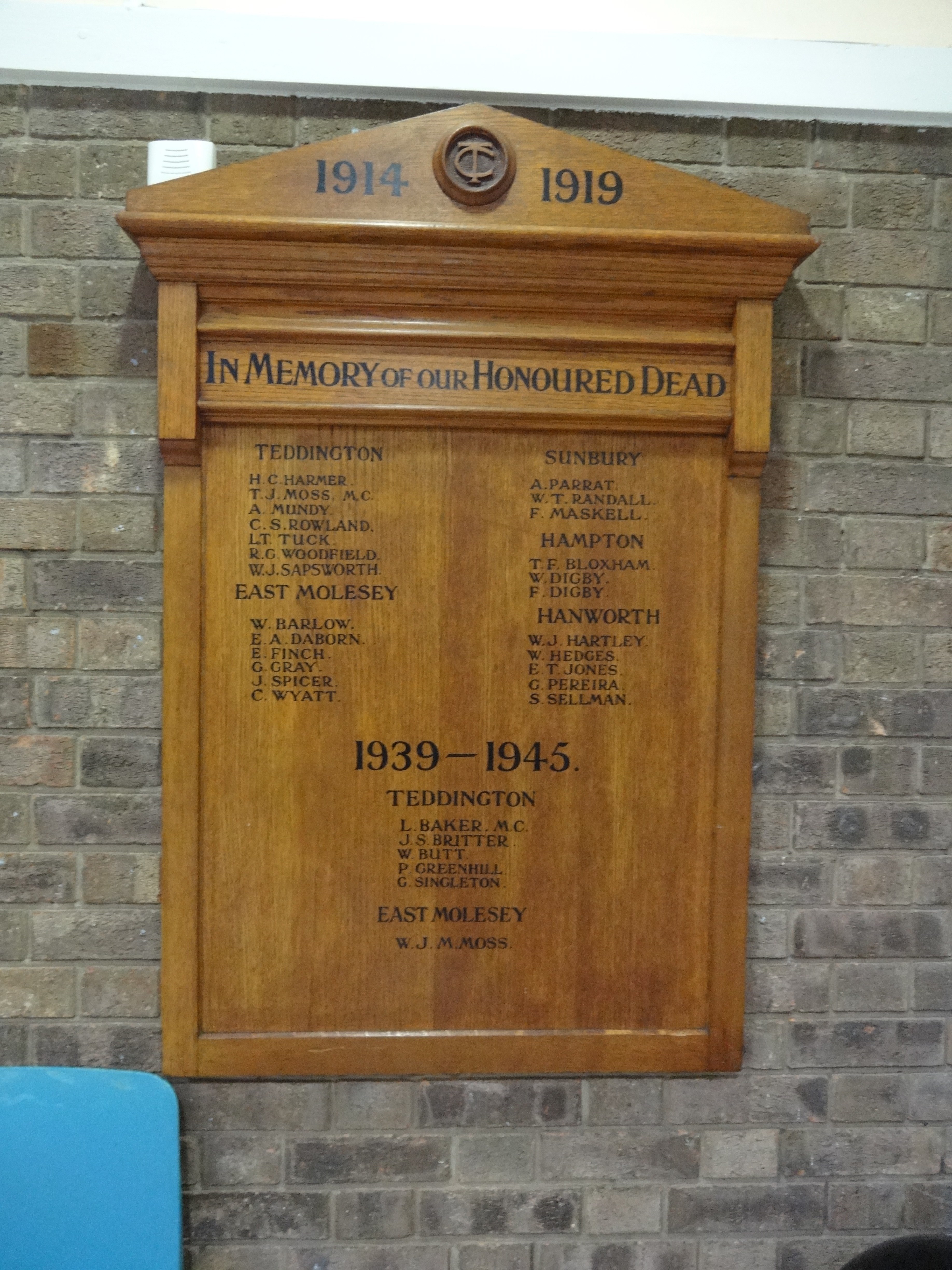 Teddington Methodists War Memorials Online
