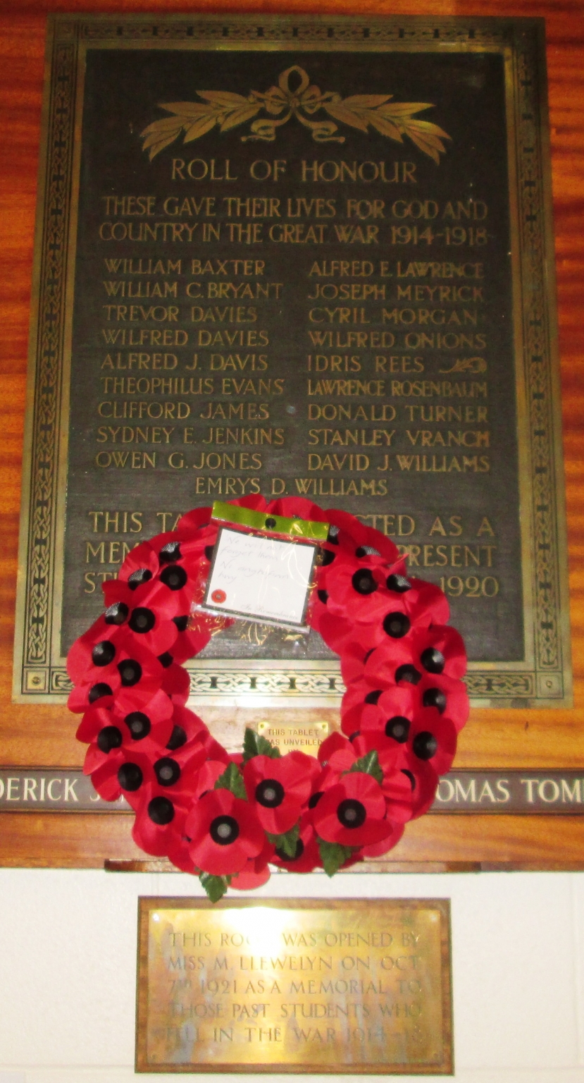 WW1 Memorial Room at Tredegar County Intermediate School