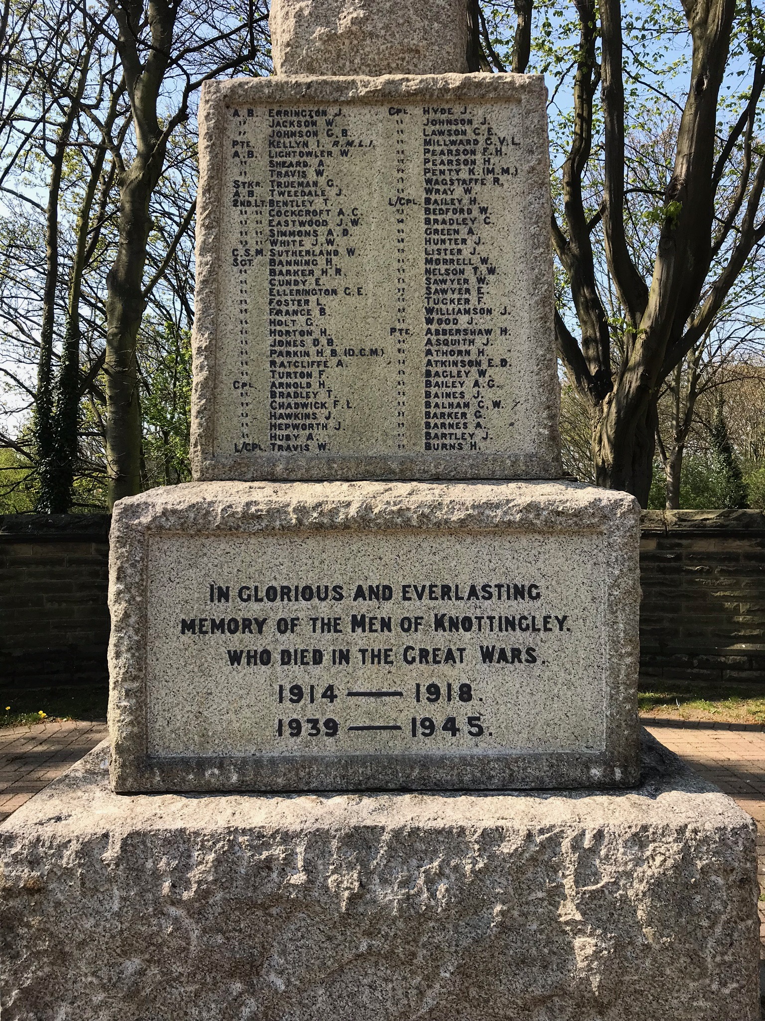 Township of Knottingley War Memorial War Memorials Online