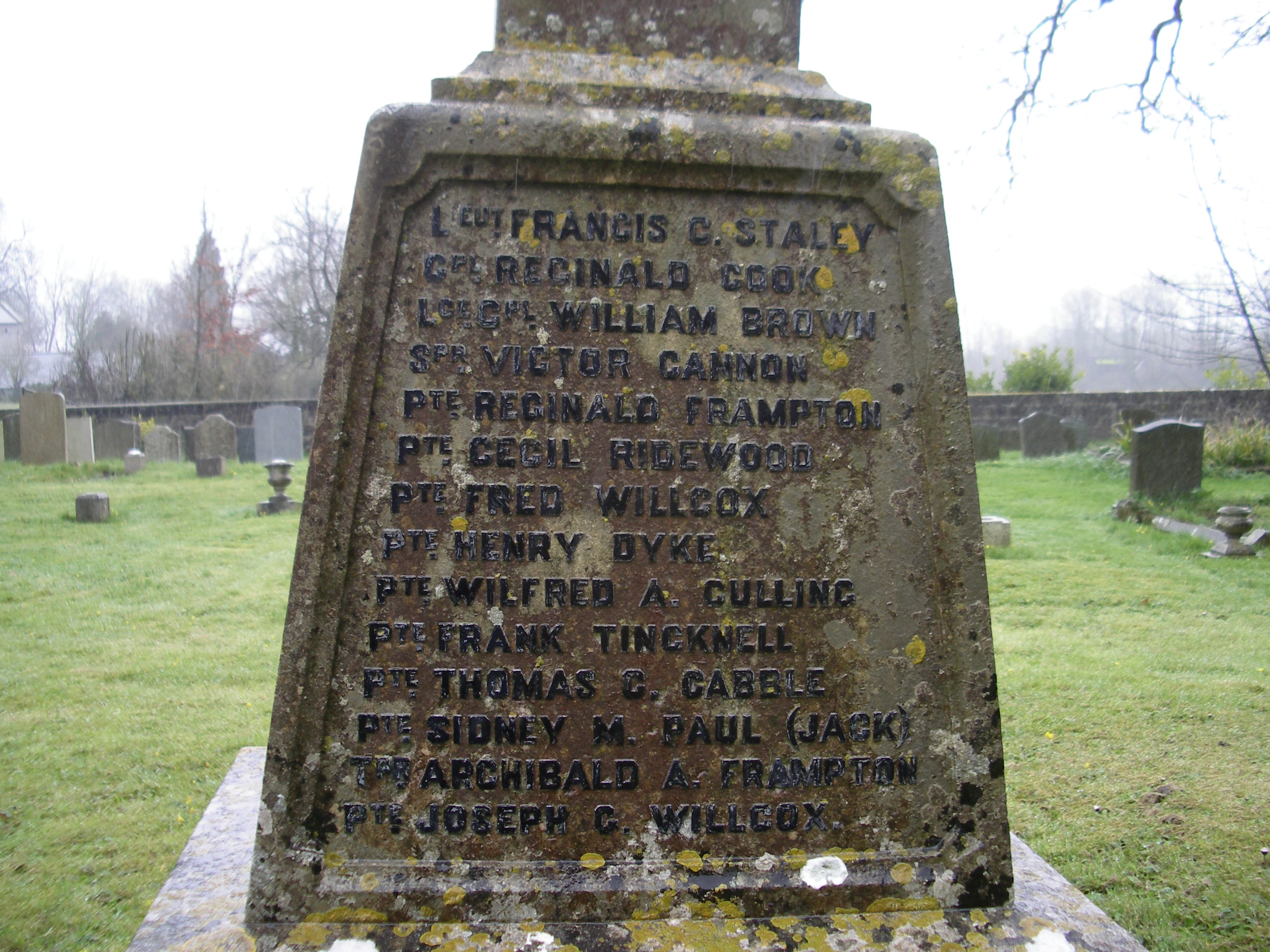 Keinton Mandeville War Memorials Online