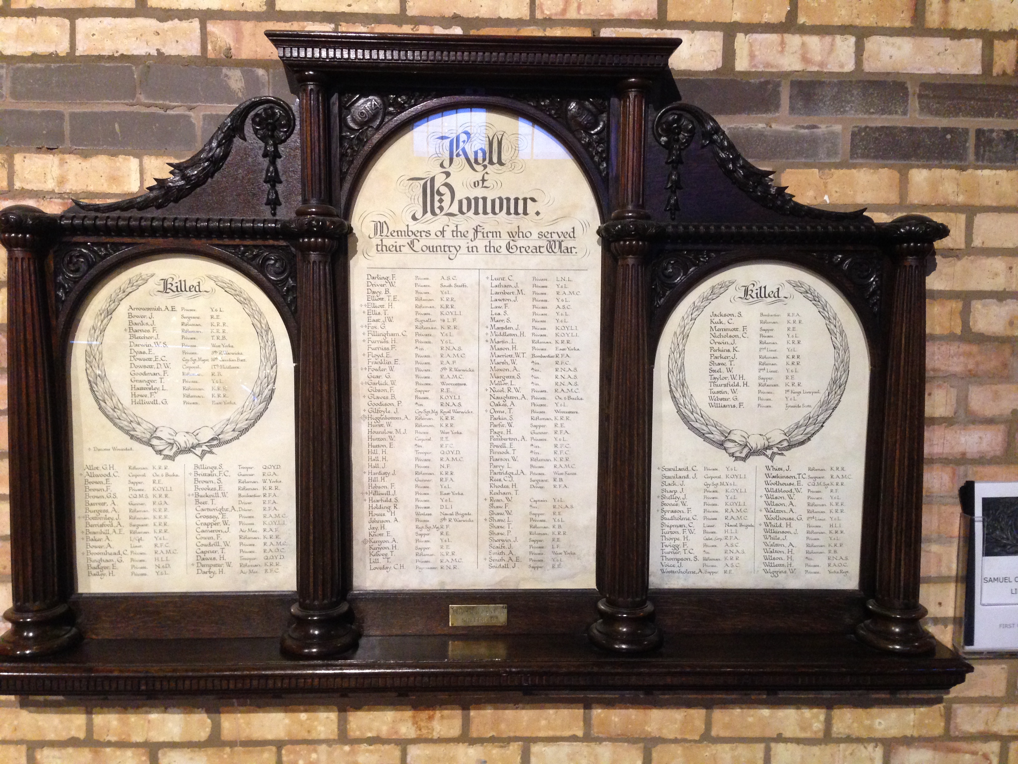 William Hutton And Sons Ww1 Memorial War Memorials Online