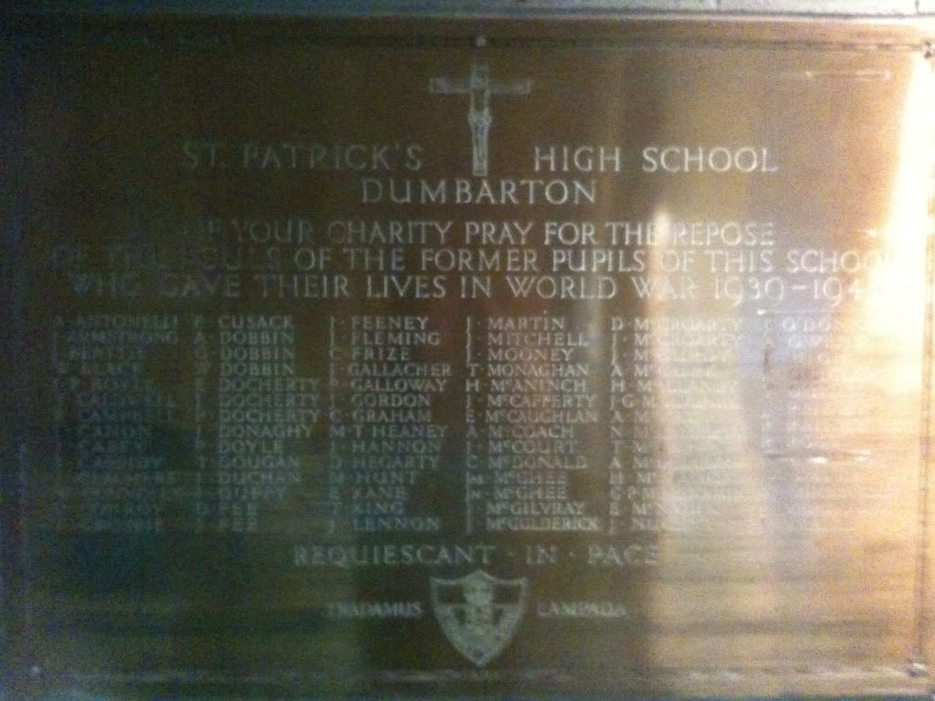St Patrick's High School, Dumbarton War Memorials Online St Patrick's High School, Dumbarton War Memorials Online