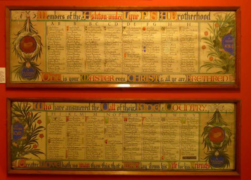 Ashton under Lyne Pleasant Sunday Afternoon BrotherhoodWWI Roll of Honour