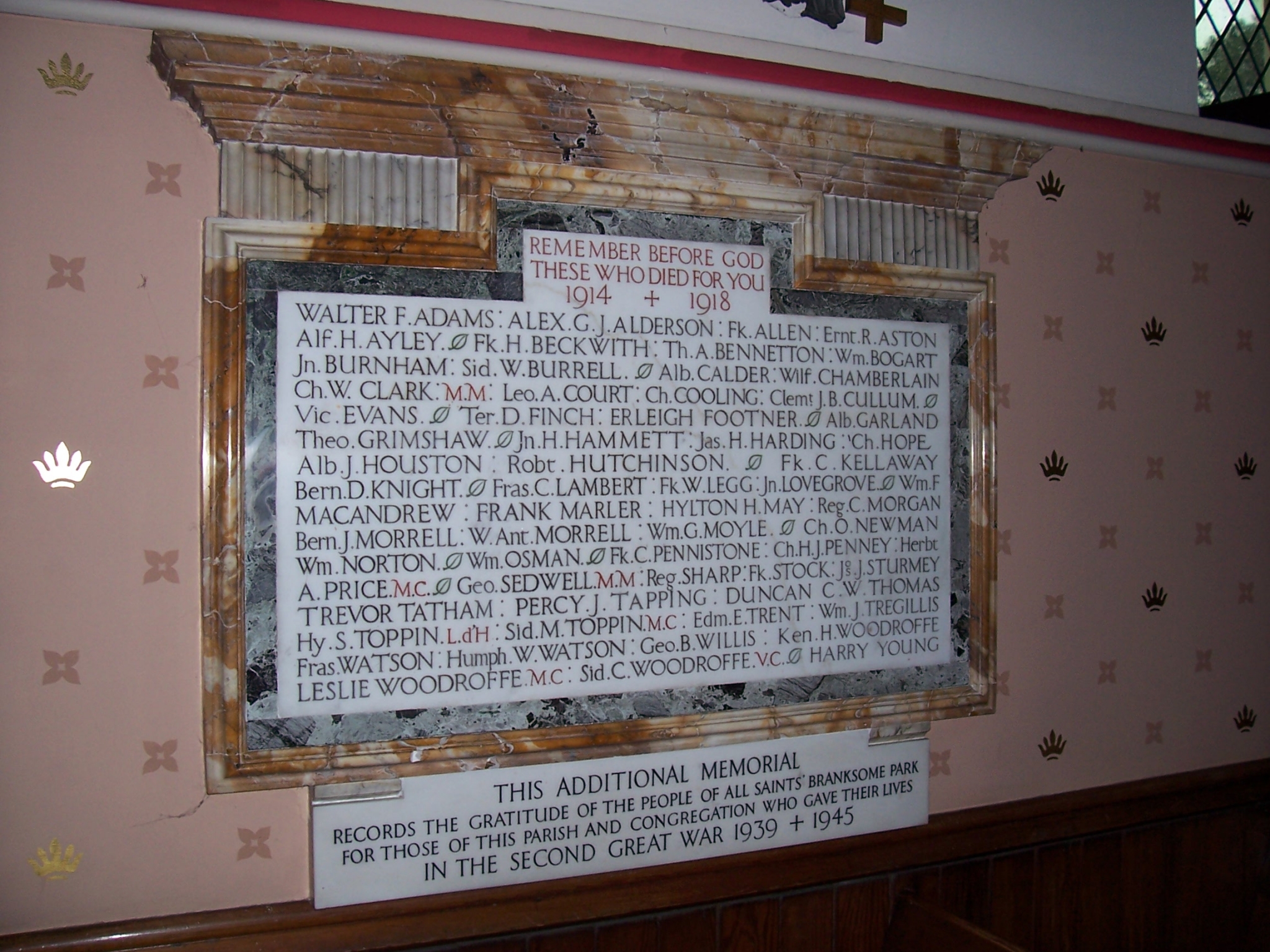 All Saints Church War Memorials Online