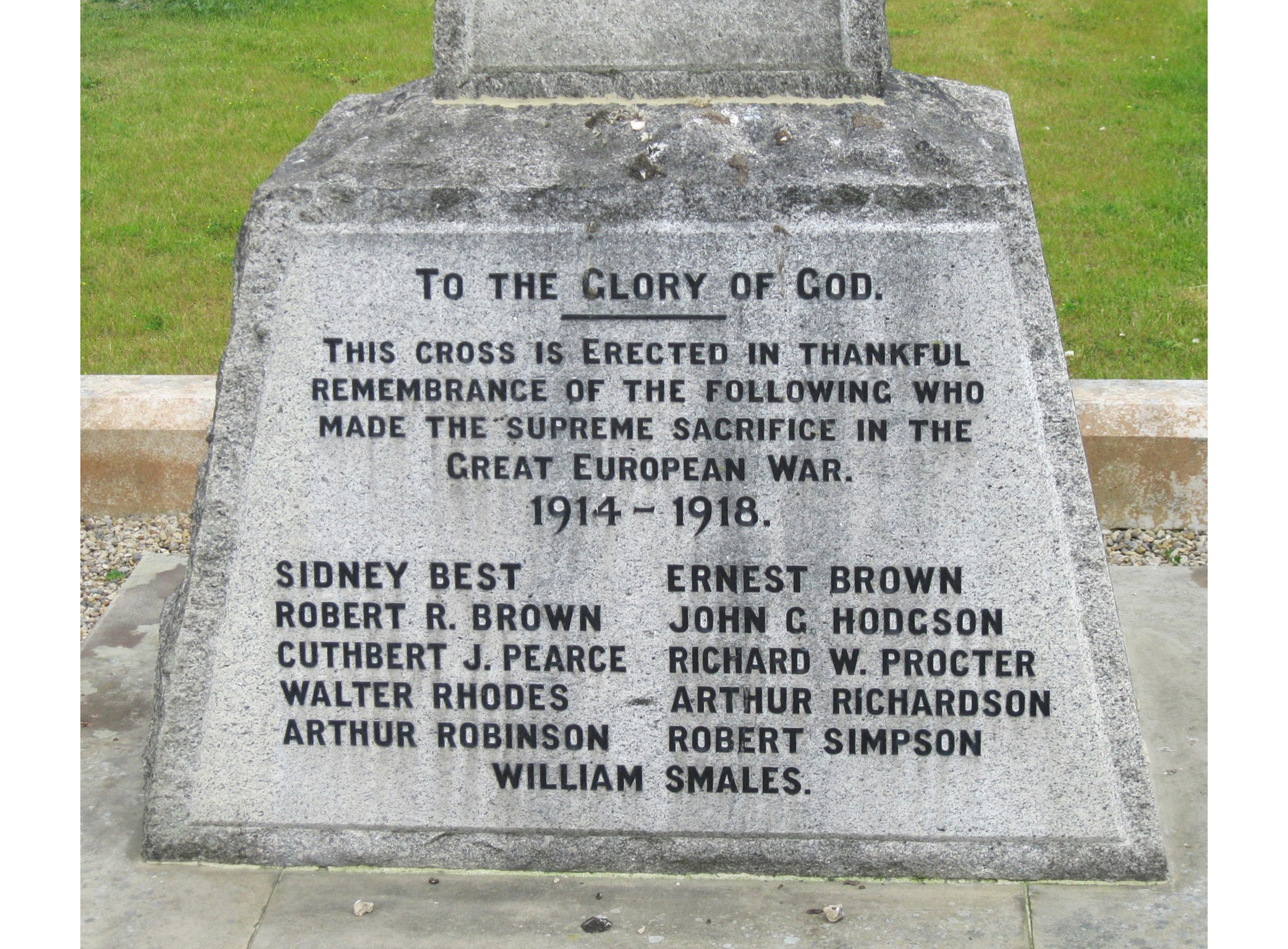 Brompton on Swale War Memorials Online
